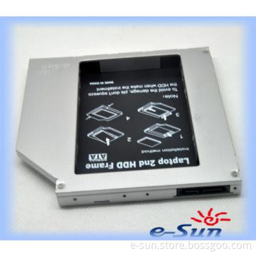 9.5mm SATA-SATA second hard disc drive case HD Caddy for all laptop